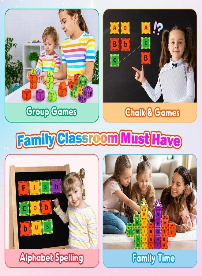 Windidi Magnetic Tiles Letters Toys, Alphabet Learning Toys for Toddlers 1-3 2-4 4-8, Classroom Must Have 48PCS Construction Toy, Toddler Games for Preschool Kids Spelling, Learning, Building, Educational Toy - Image 5